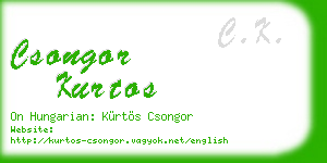 csongor kurtos business card